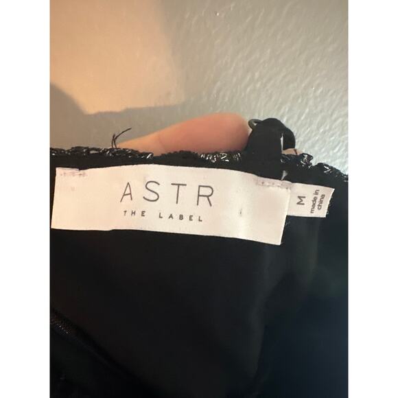 ASTR The Label Black Dress Lace Midi  Style ALD 42049 Size M Holiday Party - Picture 10 of 10